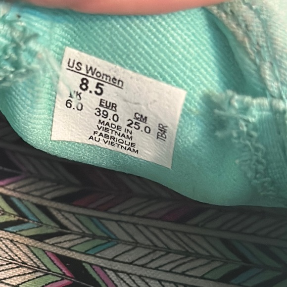 Vans Teal Canvas Sneakers slip on - Picture 8 of 8